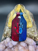 Stamped Leather Keychain - Grateful Jerry Hand