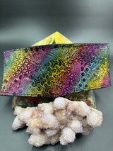 Stamped Leather Bifold Wallet - Circuit Board