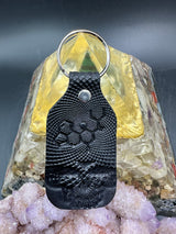 Stamped Leather Keychain - Grateful Molecule