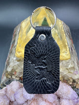 Stamped Leather Keychain - Grateful Jerry Tiger