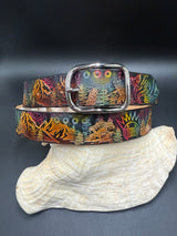 Stamped Leather Belt - Grateful Mashups