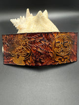 Stamped Leather Bifold Wallet - Grateful Ice Cream Kid