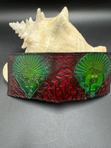 Stamped Leather Bifold Wallet - Grateful Bass/EDM Mashups