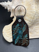 Stamped Leather Keychain - Grateful Bolts