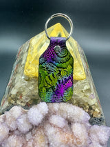 Stamped Leather Keychain - Bees 2.0