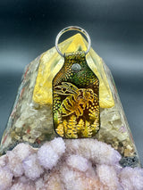 Stamped Leather Keychain - Bees 2.0