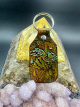 Stamped Leather Keychain - Bees 2.0