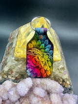 Stamped Leather Keychain - Bees 2.0