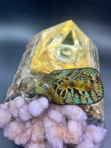 Stamped Leather Keychain - Bees 2.0