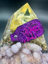 Stamped Leather Keychain - Bees 2.0