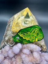 Stamped Leather Keychain - Death Moth