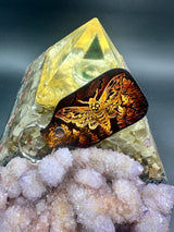 Stamped Leather Keychain - Death Moth