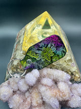 Stamped Leather Keychain - Death Moth