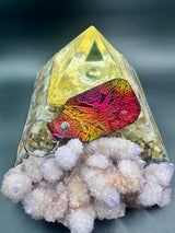 Stamped Leather Keychain - Death Moth