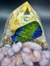 Stamped Leather Keychain - Death Moth