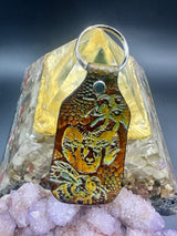 Stamped Leather Keychain - Ram Head