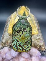 Stamped Leather Keychain - Grizzly Bear