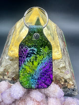 Stamped Leather Keychain - Grizzly Bear