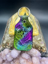 Stamped Leather Keychain - Grizzly Bear