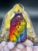 Stamped Leather Keychain - Grizzly Bear