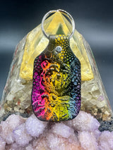 Stamped Leather Keychain - Grizzly Bear