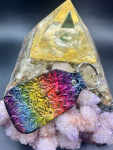 Stamped Leather Keychain - Howling Wolf