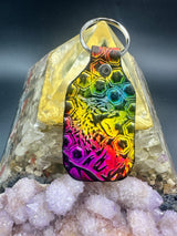 Stamped Leather Keychain - Howling Wolf