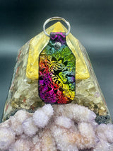 Stamped Leather Keychain - Howling Wolf