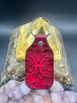 Stamped Leather Keychain - Zodiac All