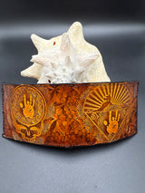 Stamped Leather Bifold Wallet - Grateful Full Stealies