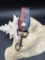 Stamped Leather Accessory Clip - Grateful Cats