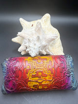 Stamped Leather Glasses Case - Grateful