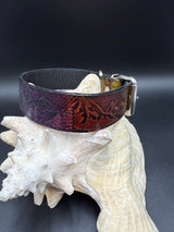 Stamped Leather Dog Collar - Small 1 1/4" Wide