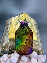 Stamped Leather Keychain - Crow Sillouette