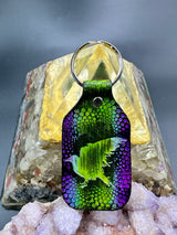 Stamped Leather Keychain - Crow Sillouette