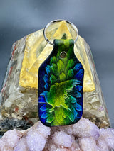 Stamped Leather Keychain - Crow Sillouette