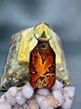 Stamped Leather Keychain - Flying Raven Silhouette