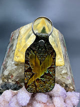 Stamped Leather Keychain - Flying Raven Silhouette