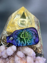 Stamped Leather Keychain - Mushrooms XL Cubensis