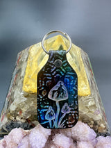 Stamped Leather Keychain - Mushrooms XL Cubensis