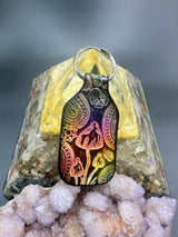 Stamped Leather Keychain - Mushrooms XL Cubensis