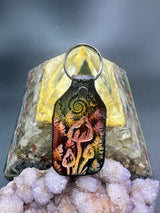 Stamped Leather Keychain - Mushrooms XL Cubensis