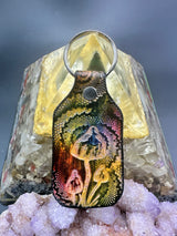 Stamped Leather Keychain - Mushrooms XL Cubensis