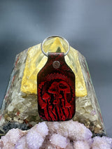 Stamped Leather Keychain - Mushrooms XL Pen is Envies