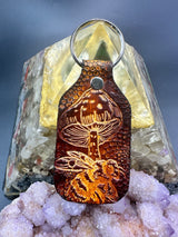 Stamped Leather Keychain - Mushrooms XL Cubensis XL