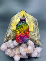 Stamped Leather Keychain - Chaos Star