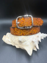 Stamped Leather Belt - Widespread Panic
