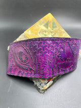 Stamped Leather Bifold Wallet - Dragon Eyes