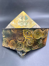 Stamped Leather Bifold Wallet - Dragon Eyes