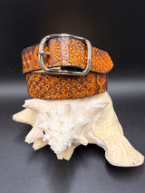 Stamped Leather Belt - Medeski Martin and Wood